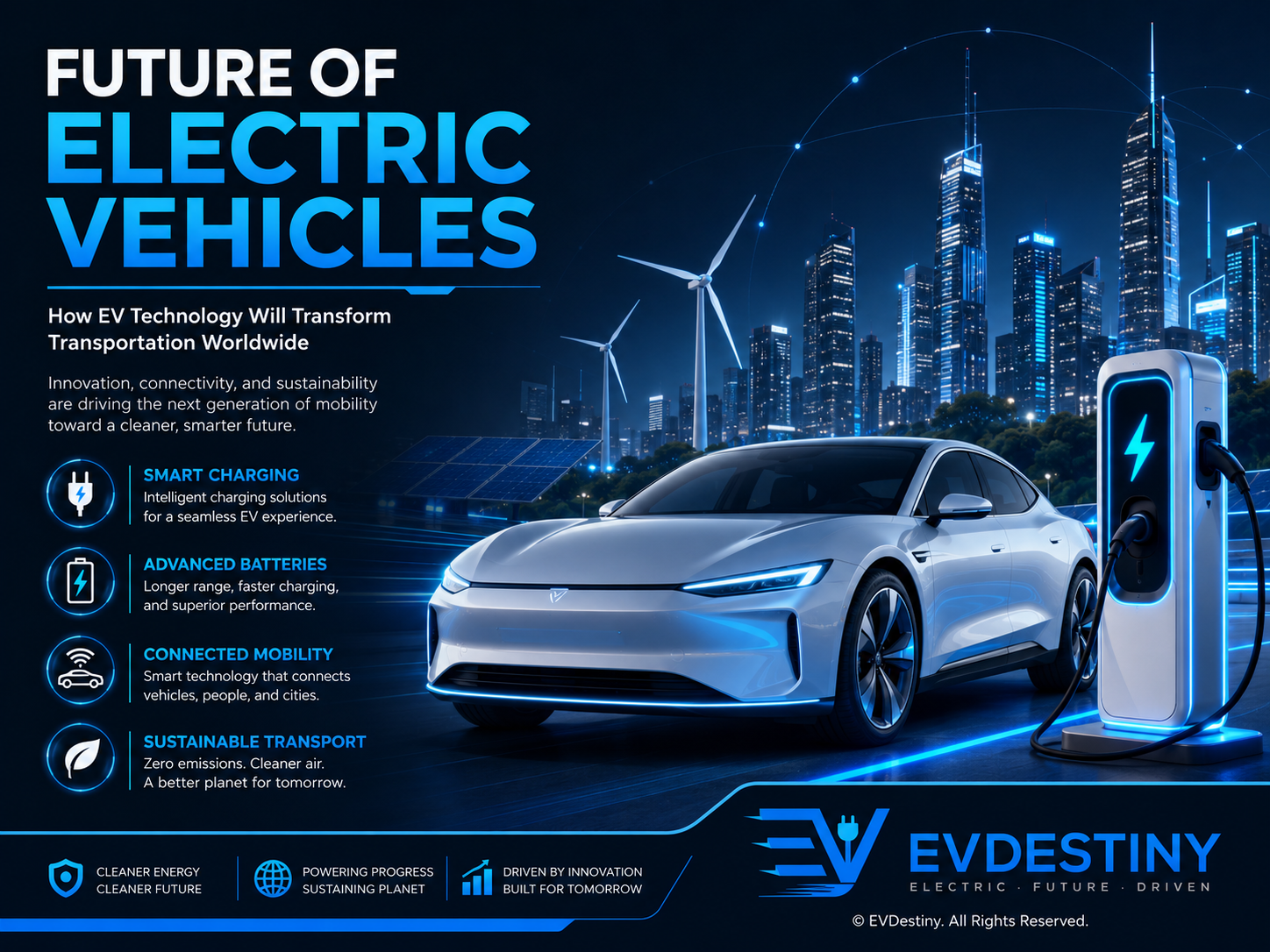 EV technology creating a cleaner and smarter future for sustainable transportation